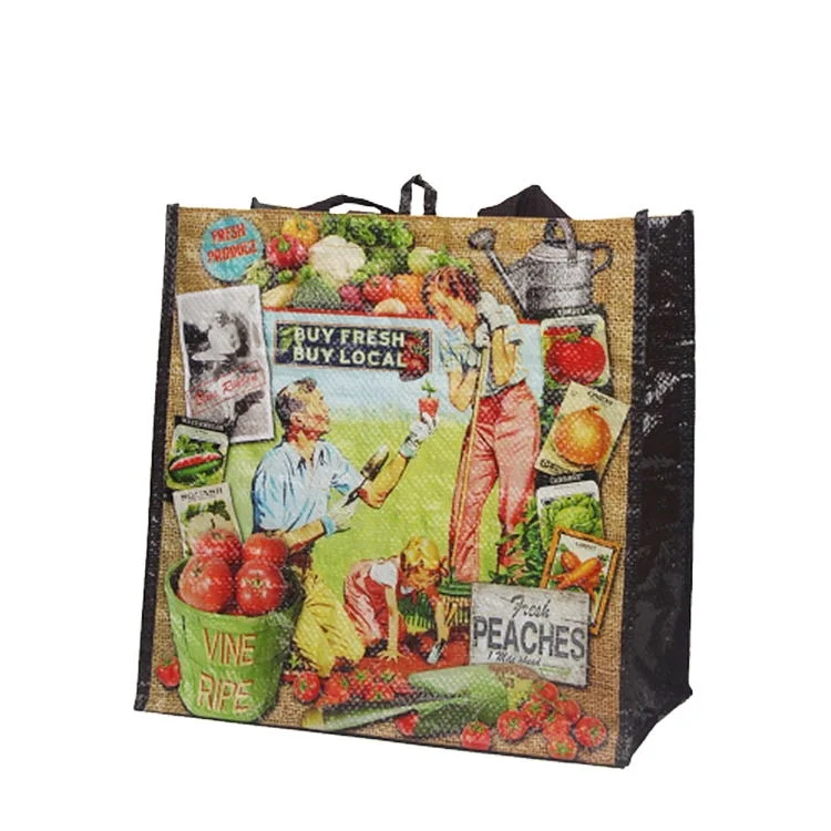 Wholesale High Quality Foldable Reusable Heavy Duty Eco Laminated Promotional PP Woven Shopping Bag